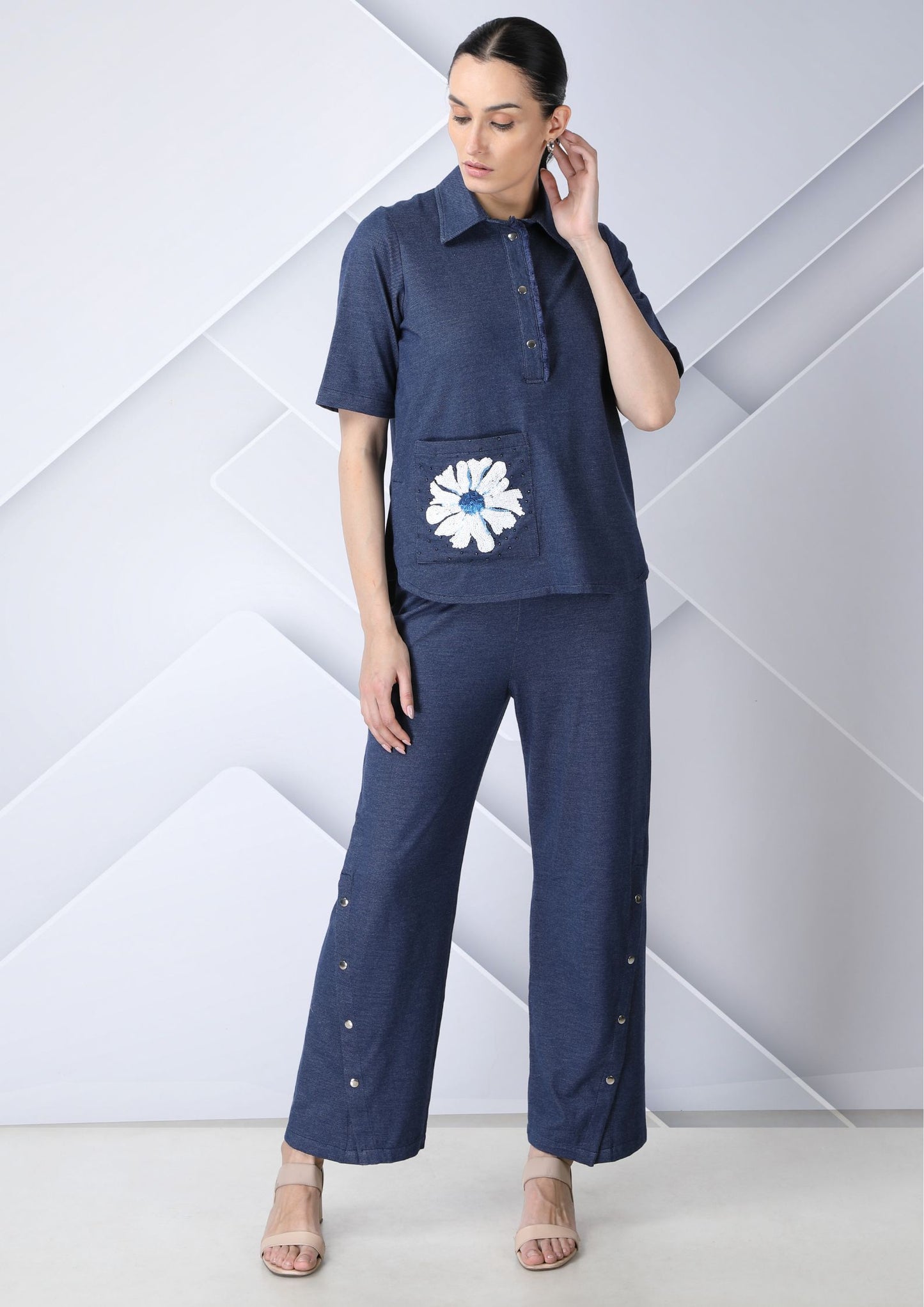 Blue Denim Coord Set