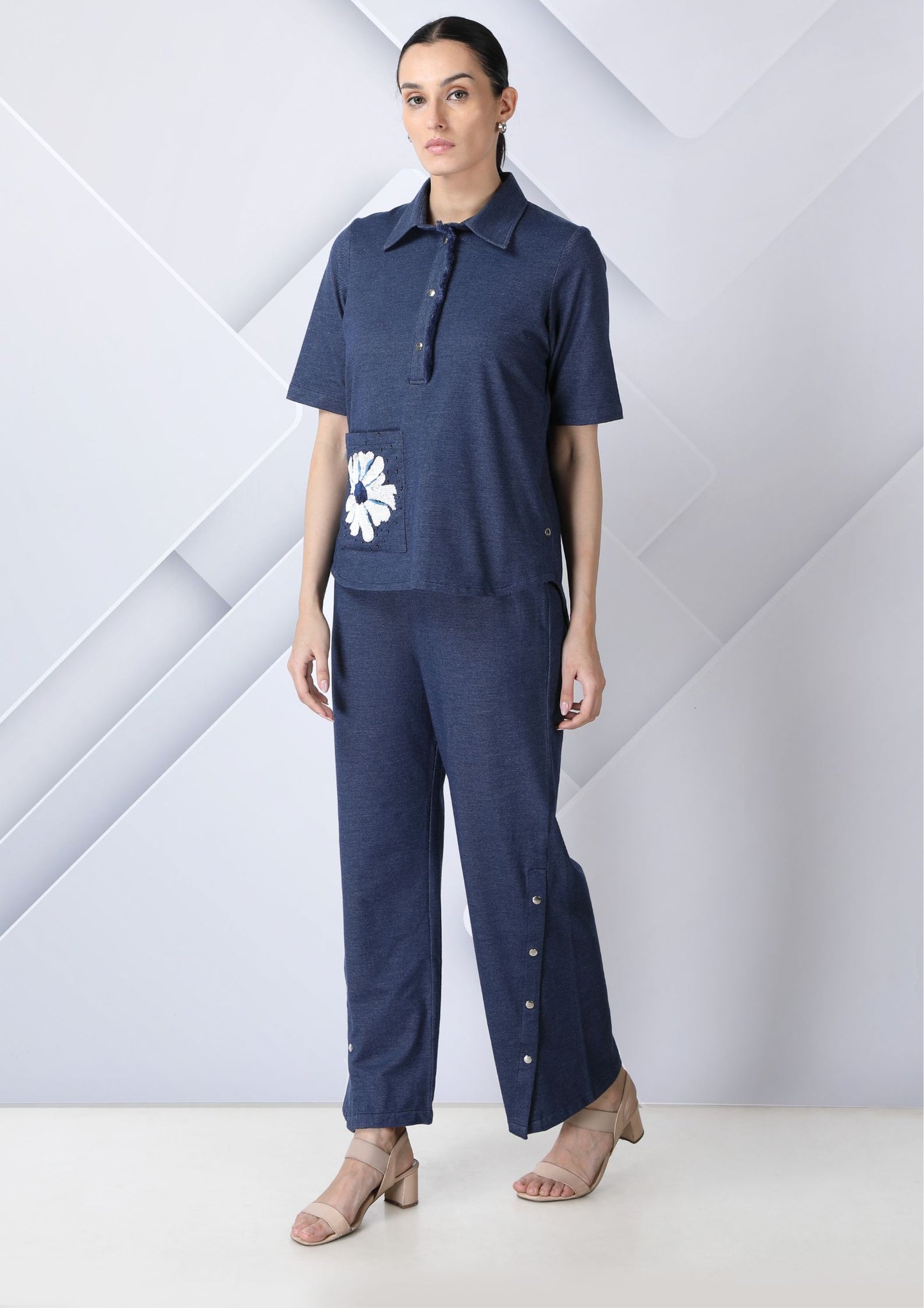 Blue Denim Coord Set