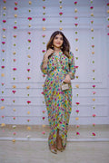 Neha Ikat Draped Dress