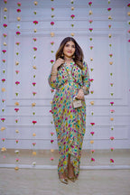 Neha Ikat Draped Dress