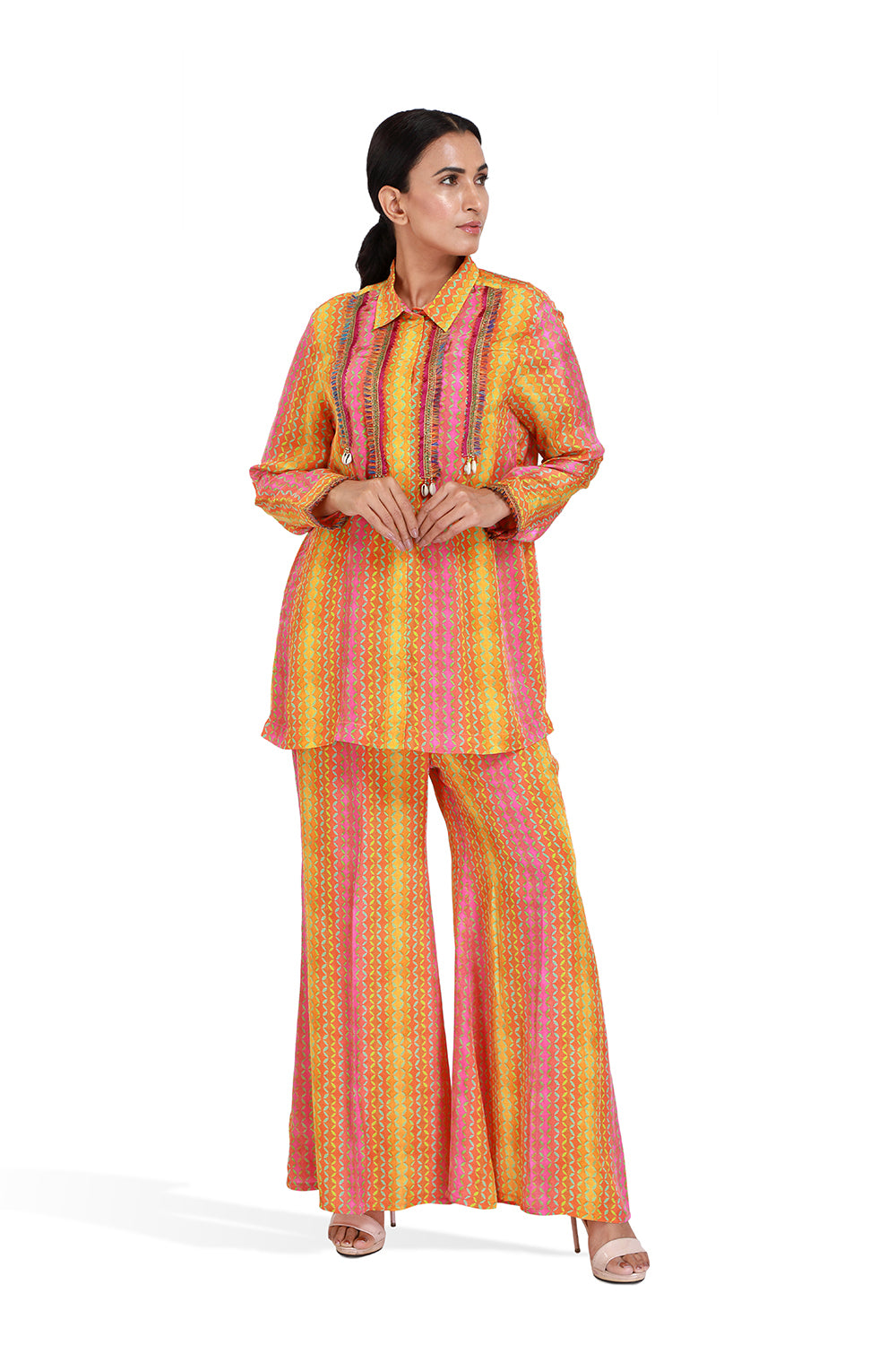 Mango Colored Co-ord Set - Set of 2