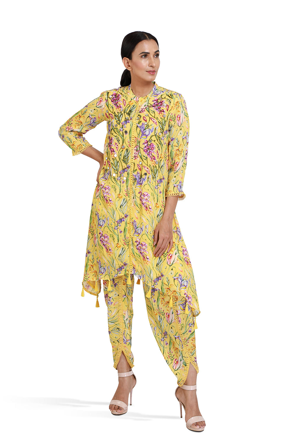 Kurta Set With Tulip Pants - Set of 2