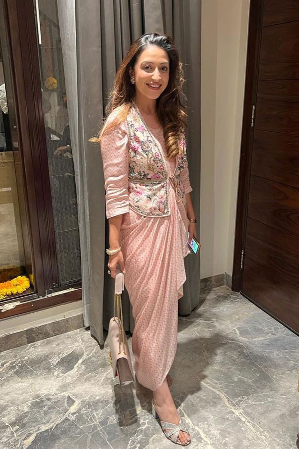 Sia Bandhini Draped Dress