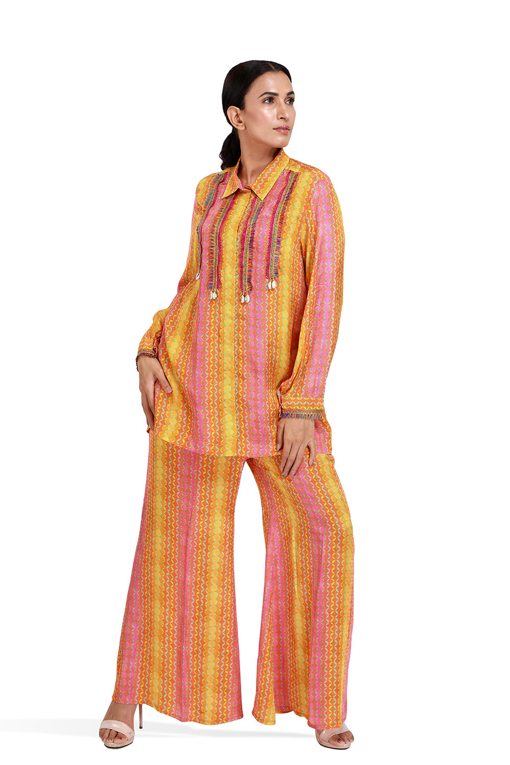 Mango Colored Co-ord Set - Set of 2