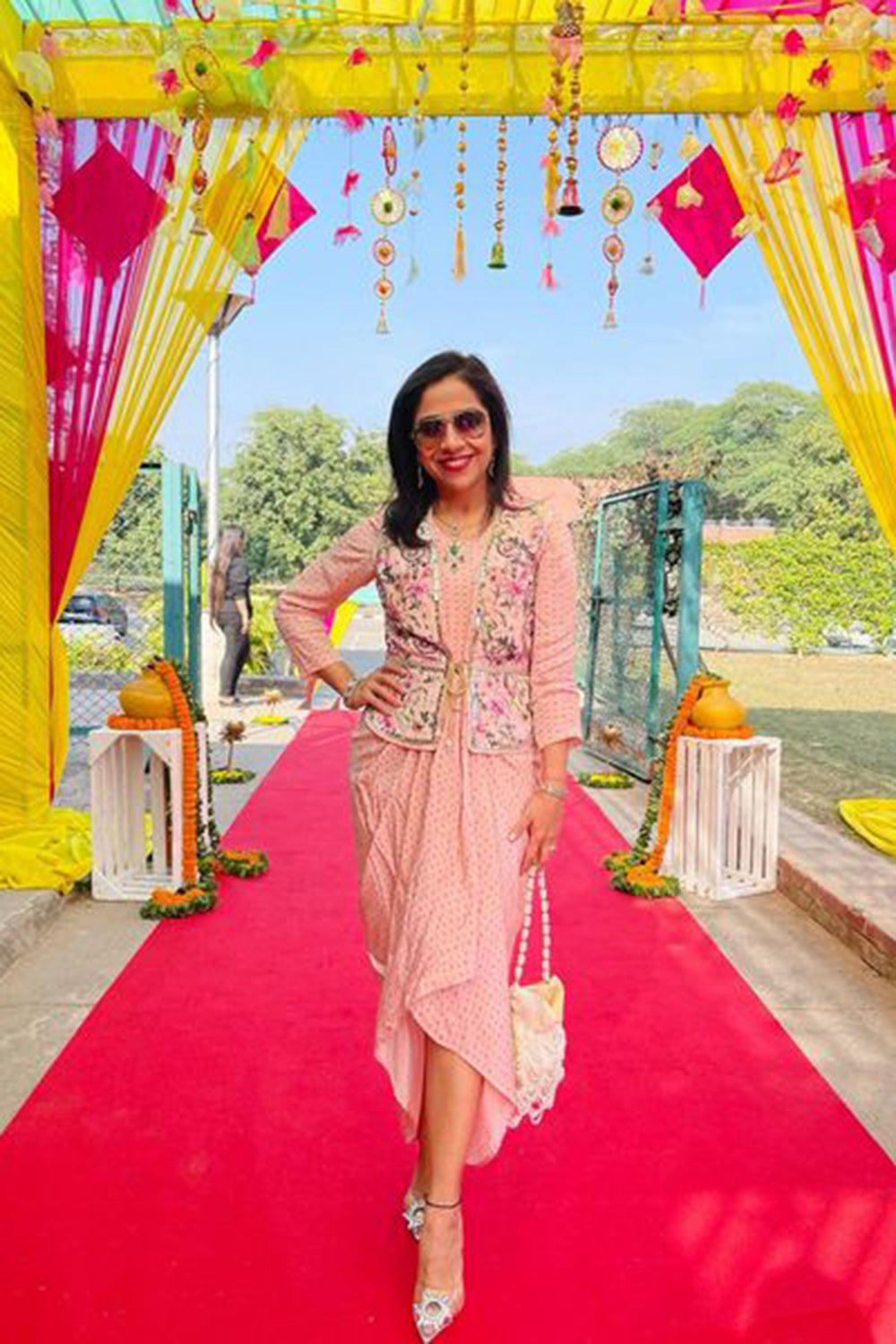 Sia Bandhini Draped Dress