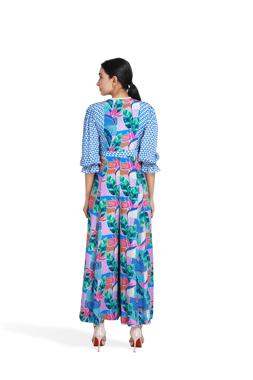 Blue Floral Jumpsuit