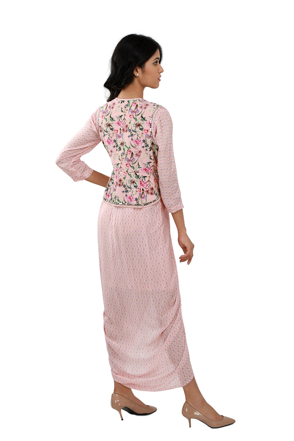 Sia Bandhini Draped Dress