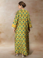 Inaya Ikat Bandhini Kaftan Dress
