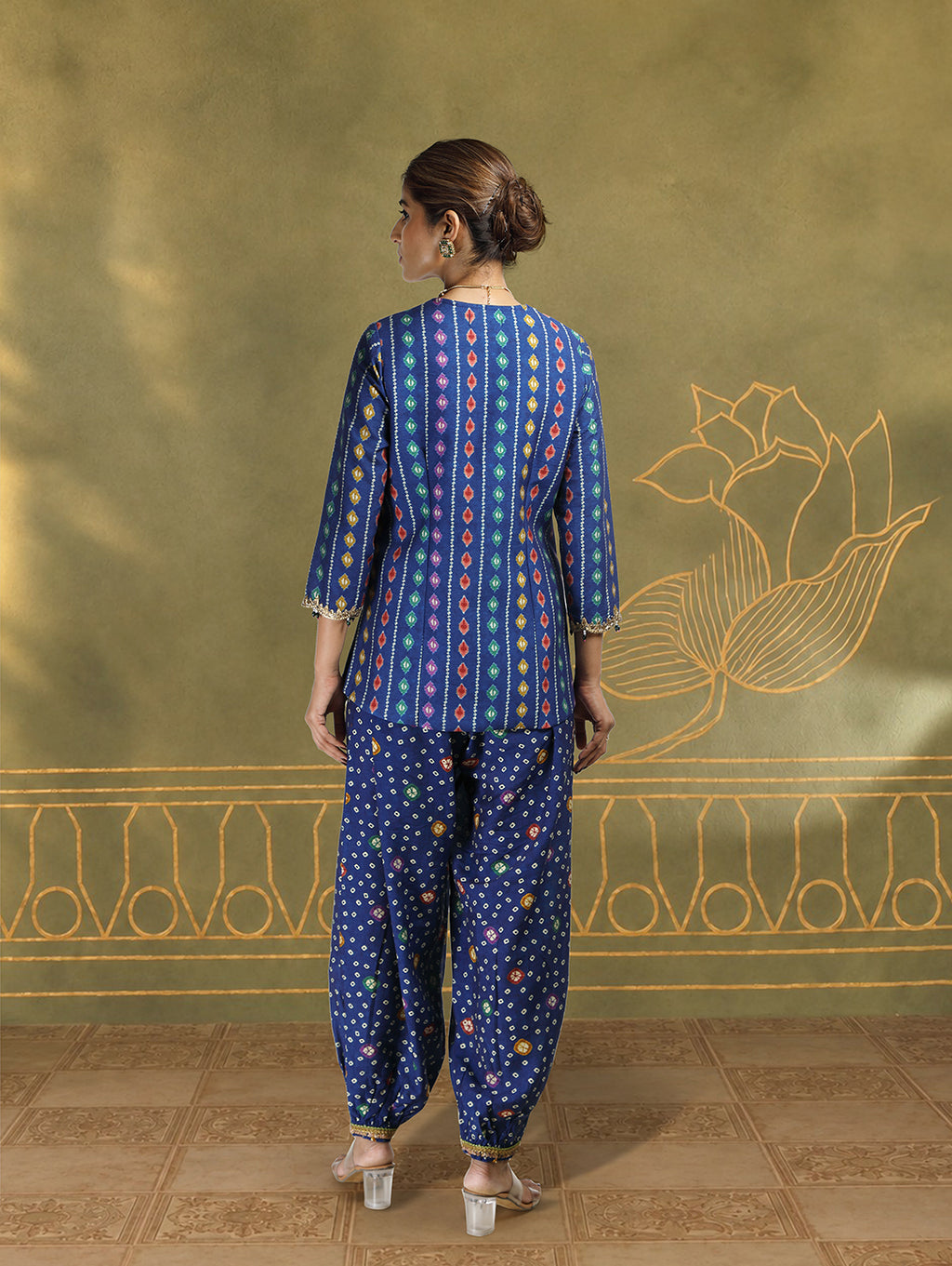 Meher Embroidered Jacket Set with Balloon Pants
