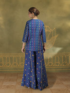 Mahira Embroidered Jacket Set with Kali Pants