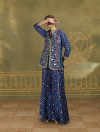Mahira Embroidered Jacket Set with Kali Pants