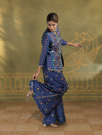 Mahira Embroidered Jacket Set with Kali Pants