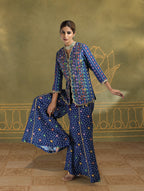 Mahira Embroidered Jacket Set with Kali Pants