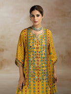 Raiza Ikat Bandhini Peplum Sharara Set