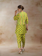 Nazia Bandhini Jacket Co-ord Set in Green