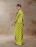 Vidhi Embroidered Jacket Set with Draped Skirt