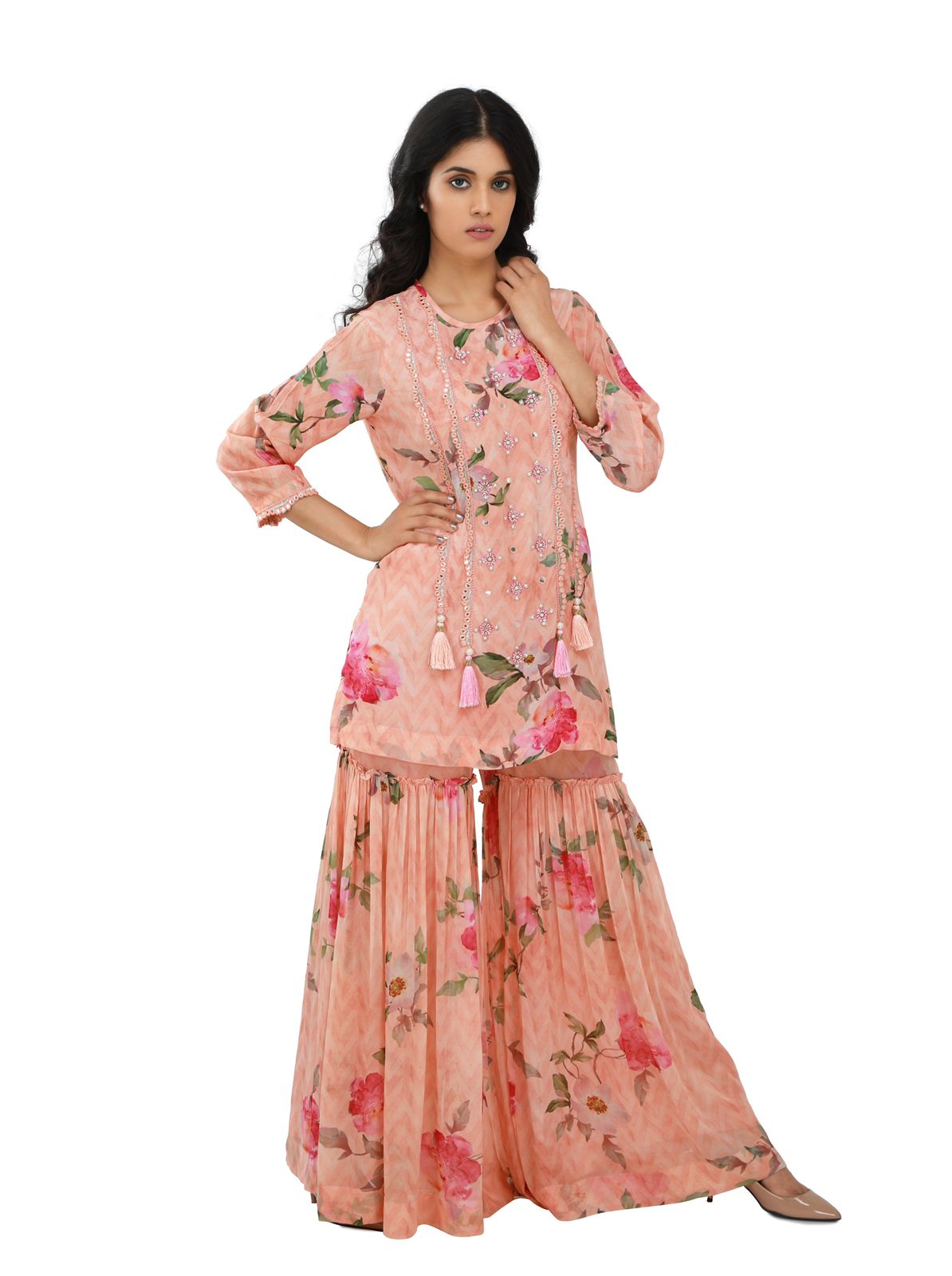 Peach and pink co-ord set - Set of 2