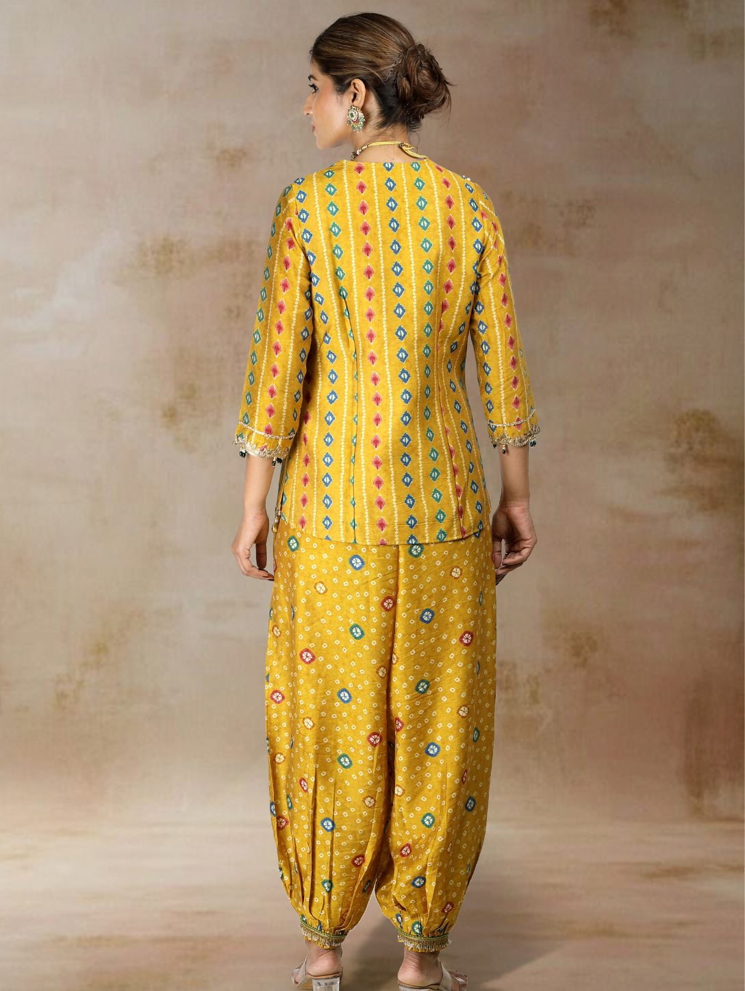 Norah Embroidered Jacket Set with Balloon Pants