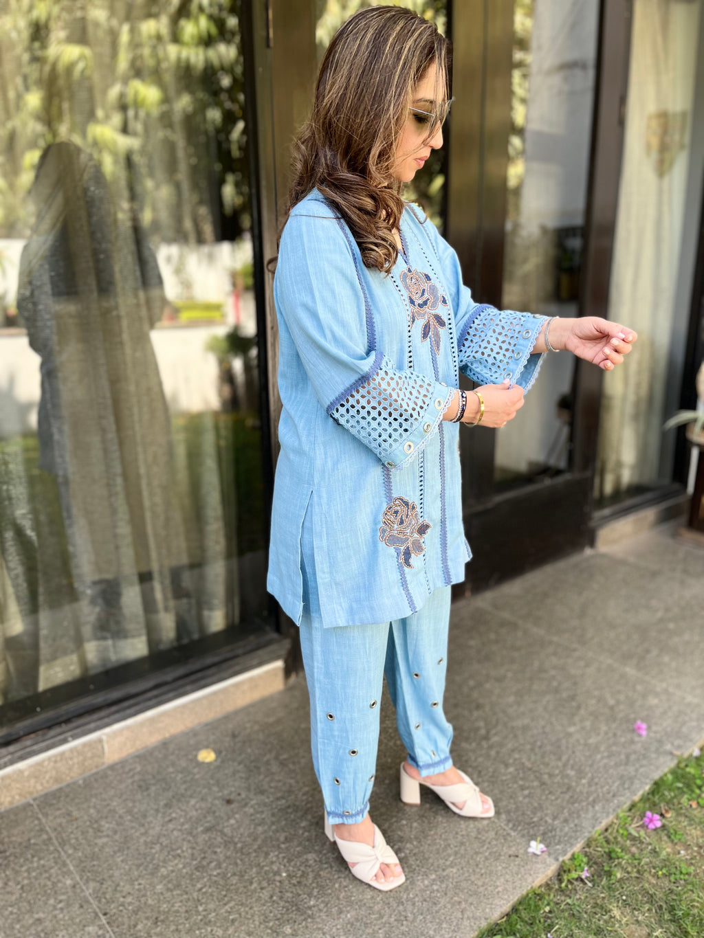 Vedika Linen Kurta Set