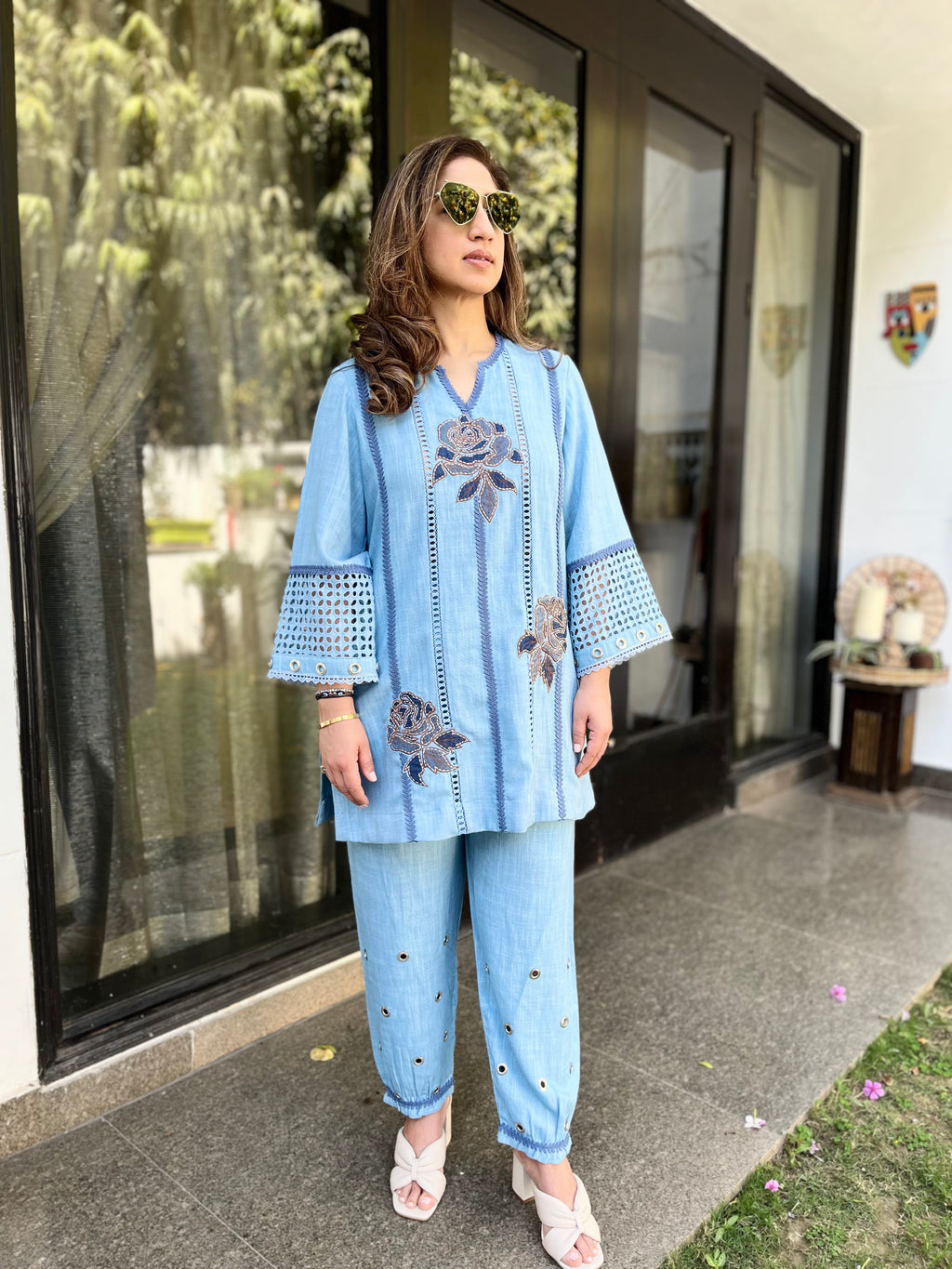 Vedika Linen Kurta Set