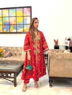 Mitali Ikat Bandhini Kalidar Kurta Set