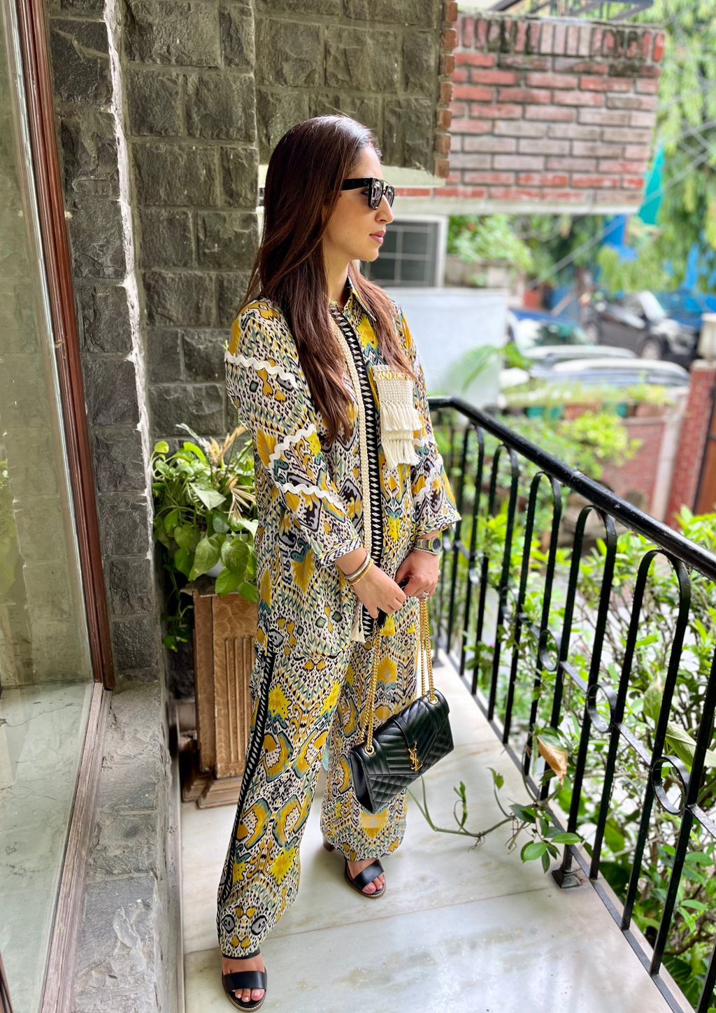 YELLOW & BLACK CO-ORD SET -  BOHO STYLE