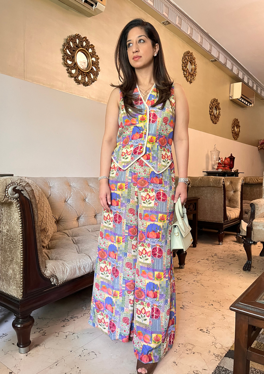 Coral Multicolor co-ord set- SET OF 2