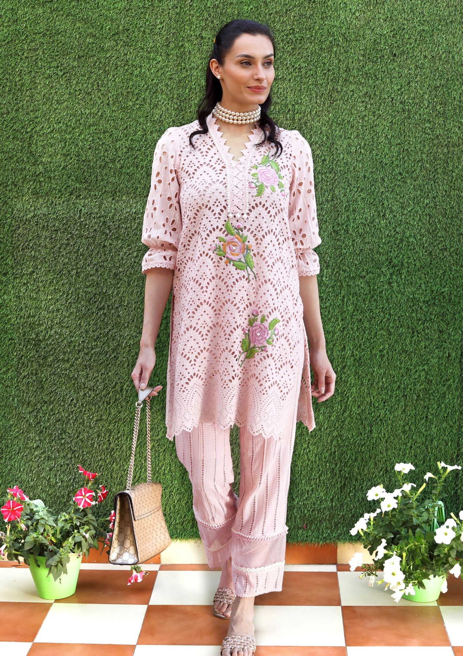 Saanvi Cutwork Kurta Co-ord Set