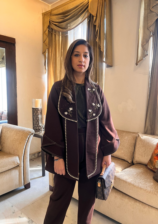 COFFEE BROWN RELAXED STYLE COAT