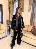 Kyomi Velvet Jacket Set with Pants